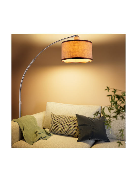 Monzana Lampa de podea cu Soclu pentru Bec E27 Gri
