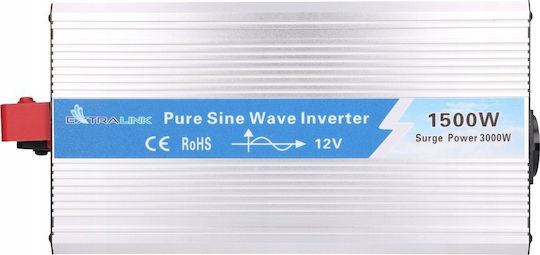 Extralink Car Inverter Pure Sinewave 1500W to Converter 12V DC in 230V AC with 1xUSB