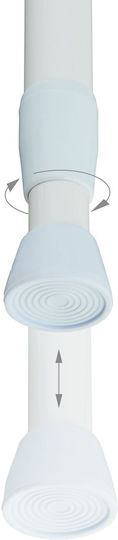 Telescopic Stainless Steel Pole Relaxdays Dimensions 110-200 Cm White