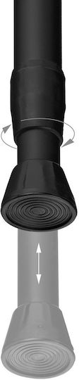 Bară telescopică din oțel inoxidabil Relaxdays Dimensiuni 110-200 cm Negru