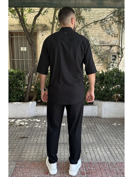 Shirt Kurzärmlig Hemd Black