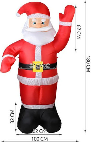 Outdoor Inflatable Illuminated Santa Claus Electric Red 180cm
