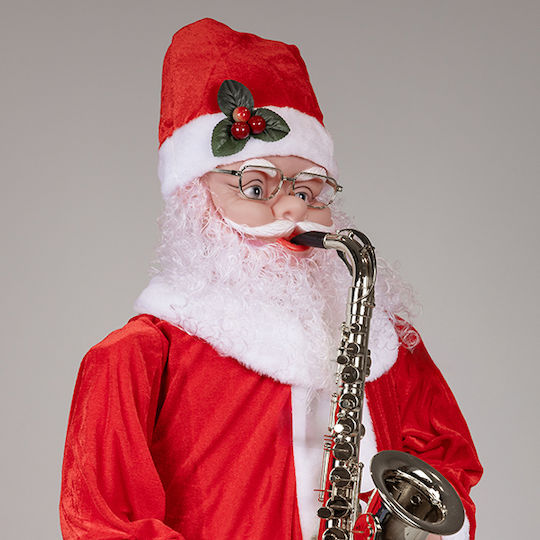 Moș Crăciun cu Saxofon, Mișcare și Muzică, 150cm