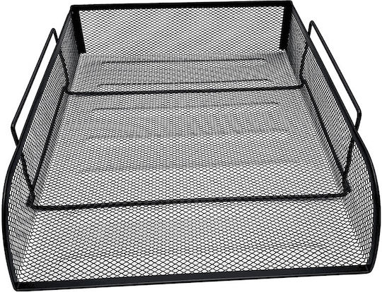 Metron Metal Office Tray 26.8x33.5x8.3cm Black