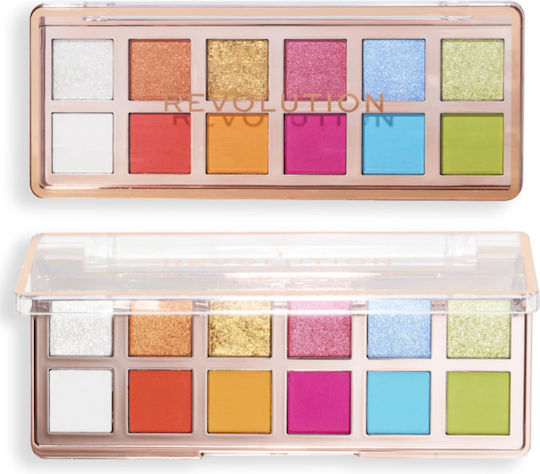 Revolution Beauty The Vibrant Icon Eye Shadow Palette Matte in Solid Form