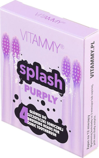 Vitammy Splash Th1811-4 Purply Toothbrush Set 4 Refills Purple