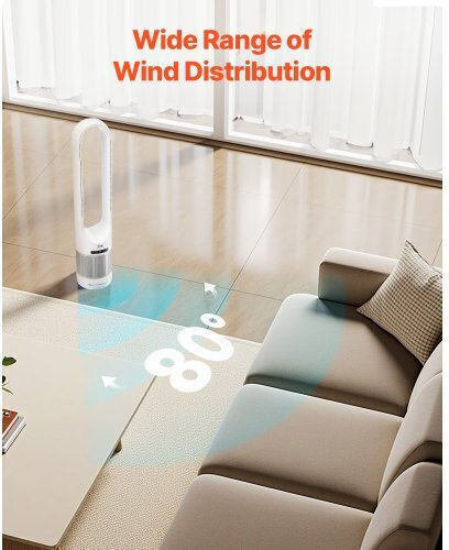 Vevor Bladeless Fan 30W with Remote Control Green