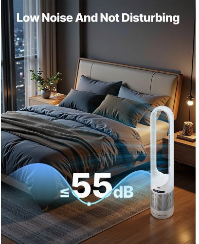 Vevor Bladeless Fan 30W with Remote Control Green