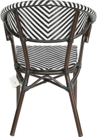Gartenstühle Kiyoshi Weiß/Schwarz/Braun 57x60x82cm
