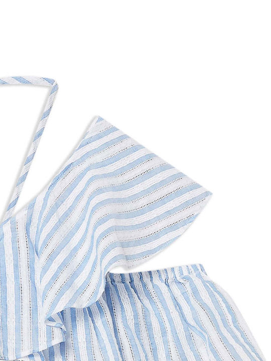 Kids' Crop Top Short Sleeve Light Blue