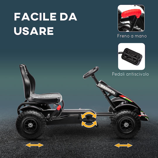 Go Kart One-Seater with Pedal Black for 5+ Years