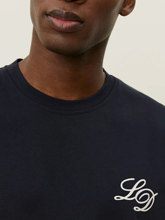 T-Shirt Dark Navy, White