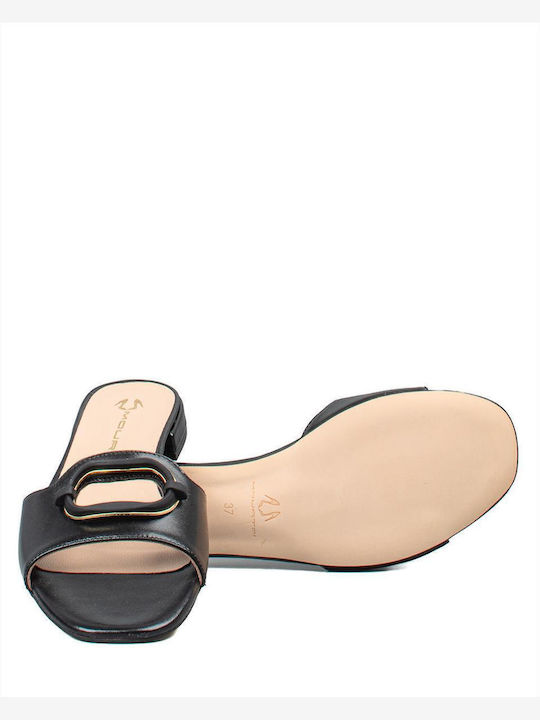 Sandale Casual Damă Din Piele Negru