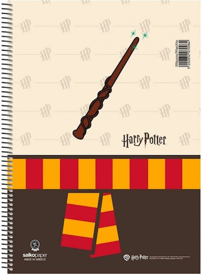 Harry Potter Spiral Heft Geregelt B5 30 Blätter 1Stück (Μiverse Designs)