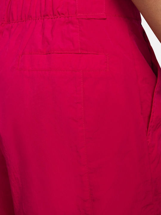 Women's Fabric Cargo Trousers Red