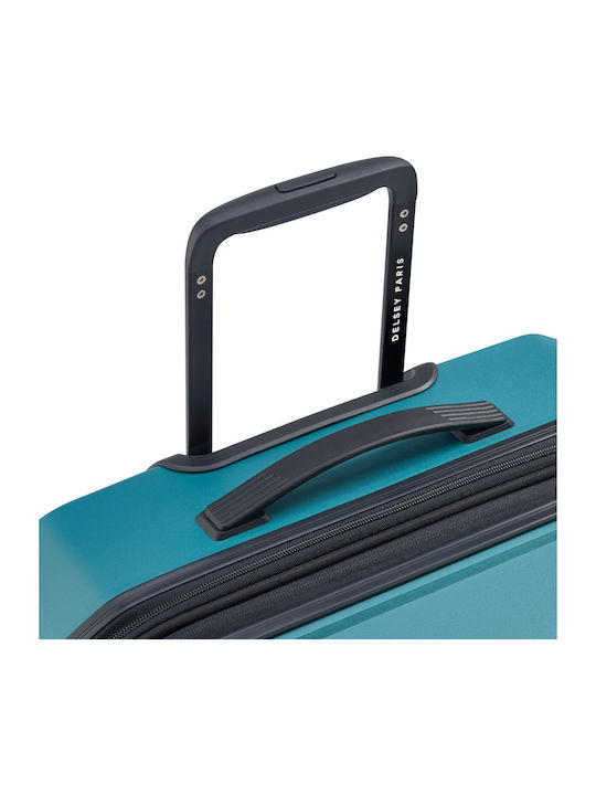 Delsey Anvers Μεγάλη Βαλίτσα Ταξιδίου Σκληρή Teal Blue με 4 Ρόδες Ύψους 75.5εκ.