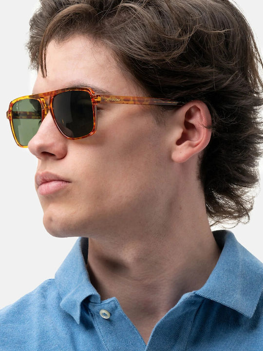 Smooder Unisex Sonnenbrille mit Braun Schildkröte Kunststoff Gestell X043