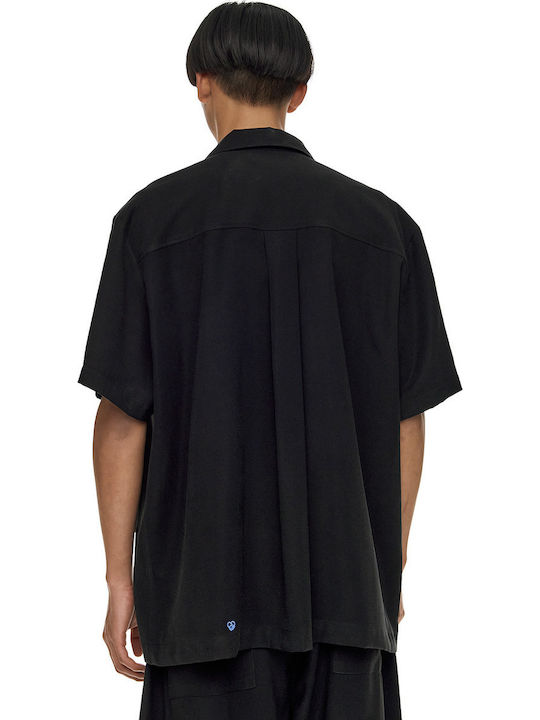 Cu mânecă scurtă Cămașă Negru
