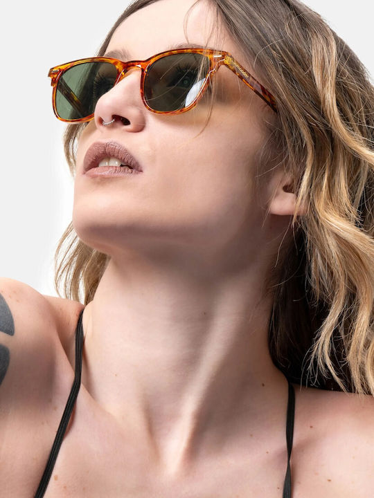 Smooder Unisex Sonnenbrille mit Braun Schildkröte Kunststoff Gestell X025
