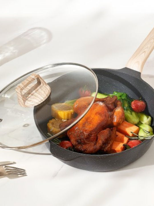 Vevor Cookware Set Made of Black Aluminum with Stone Coating 6 Pieces