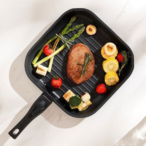 Vevor Cookware Set Made of Black Aluminum with Stone Coating 6 Pieces