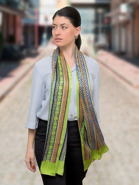 Kalfas Luxury Silk Γυναικείο Μεταξωτό Φουλάρι Πολύχρωμο