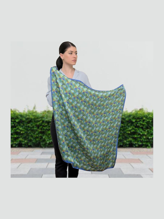 Kalfas Luxury Silk Women's Silk Scarf Blue