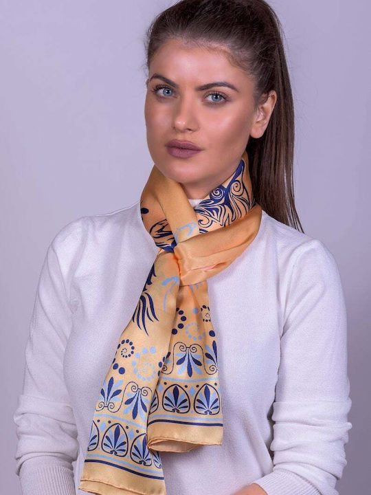 Kalfas Luxury Silk Women's Silk Scarf Gold
