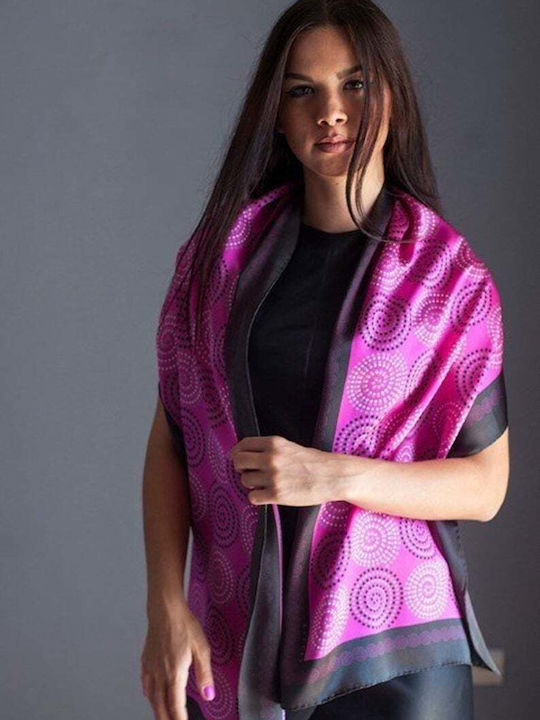Kalfas Luxury Silk Women's Silk Scarf Pink