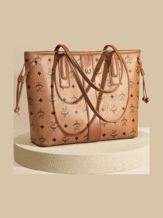 Γυναικεία Τσάντα Shopper Ώμου Καφέ