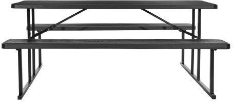Vevor Steel Folding Picnic Table Bench Gray