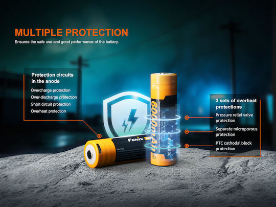 Fenix Επαναφορτιζόμενη Μπαταρία 21700 Li-ion 6000mAh 1τμχ