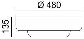Spot Light Πλαφονιέρα 48cm με Φως Λευκή