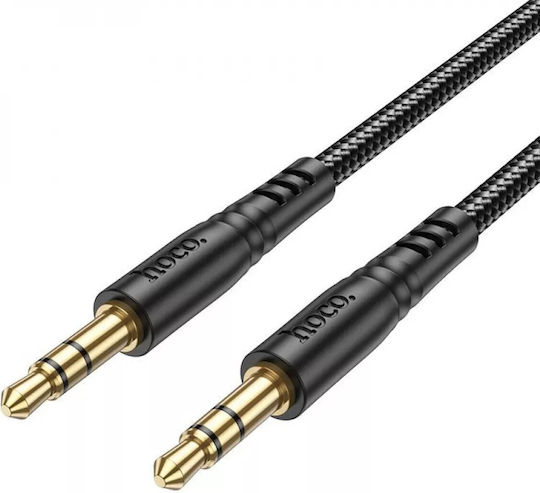 Hoco Cablu Audio Jack 3,5 mm Male - 3,5 mm Male Negru 1m