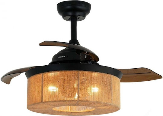 Cecotec EnergySilence Aero 3600 Invisible Ανεμιστήρας Οροφής 92cm με Φως Μπεζ / Μαύρος