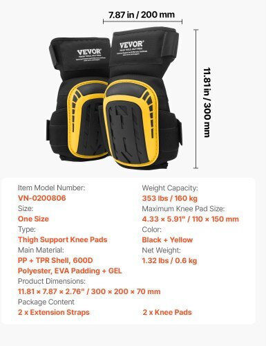 Vevor Safety Kneepads with Gel DBHXHSHSJZKHK0CFFV0