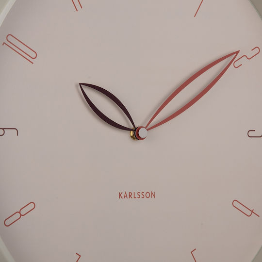 Karlsson Ρολόι Τοίχου Petals Wall Clock– Μεταλλικό Ρολόι Ø40 Cm Ka6012wg