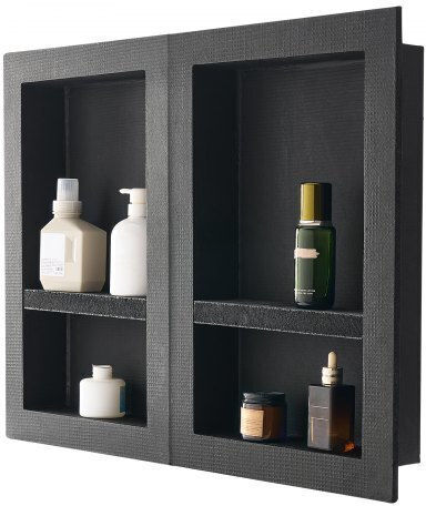 Vevor An der Wand montiert Badezimmerregal Kunststoff Schwarz