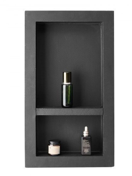 Vevor Wall Mounted Bathroom Shelf Plastic Black