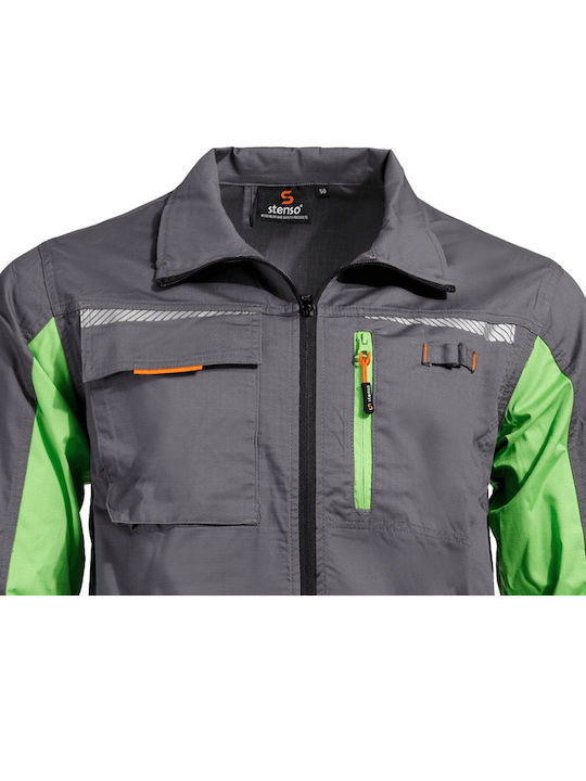 Stenso Prisma Light Stretch Arbeitsjacke Reflektierend Gray