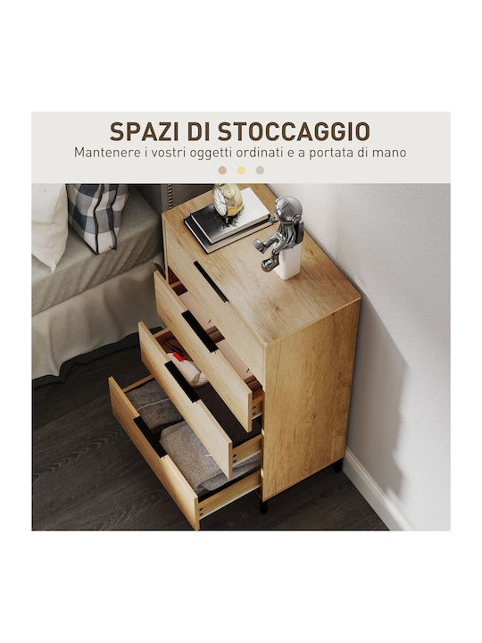 Comoda pentru Dormitor cu 4 sertare Open Café 62x35x105buc