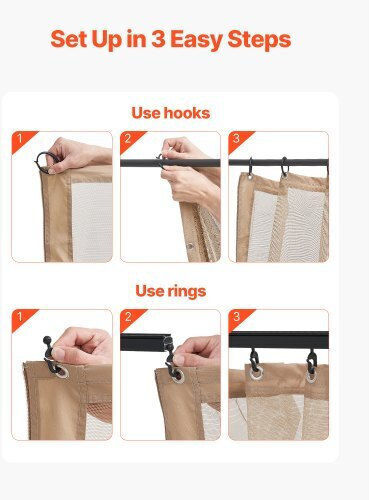 Vevor Replacement Awning Fabric Khaki 3.048x3.048m
