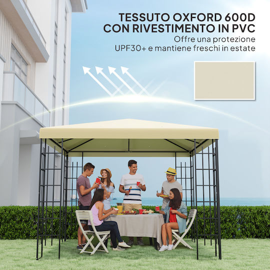 Outsunny Gazebo Cover White 3x3m