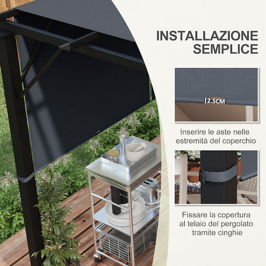 Outsunny Κάλυμμα για Κιόσκι Γκρι 3x3m