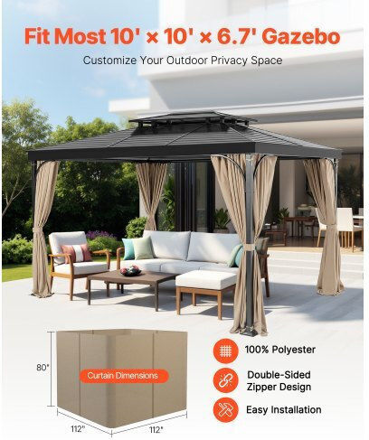Vevor Khaki Awning Fabric 3x3m