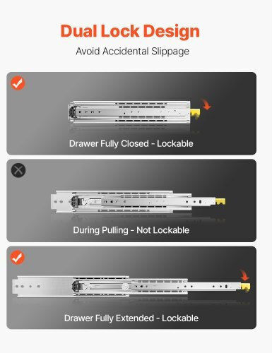Vevor Soft Close Full Extension Sliding Guide Set Zxcthg500b5248itwv0