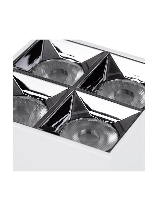 GloboStar Luminar Superior Μονό LED Θερμό Λευκό Σποτ σε Λευκό Χρώμα