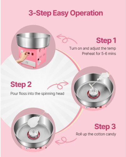 Vevor Candy Floss Maker Pink