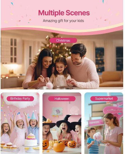 Vevor Candy Floss Maker Pink