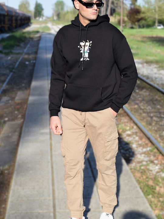 Sweatshirt with Hood Black